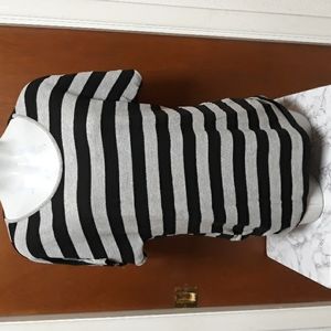 Candy Rain Gray and Black‎ Stripes 2XL Top
